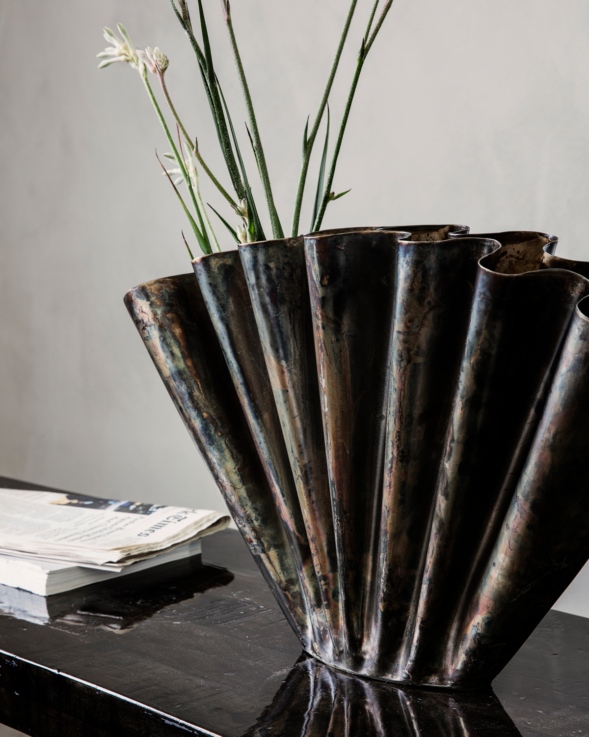 Flood vase, Antik brun - H30 cm